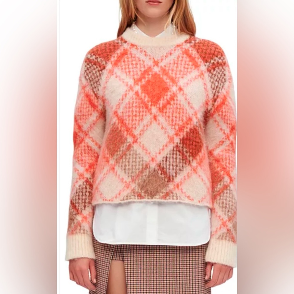 Maje Marthe Jacquard Sweater size 3/large